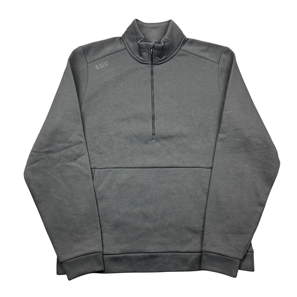 5.11 Tactical PT-R Arrive 1/4 Zip Pullover Fleece Men Large Grey Sweatshirt